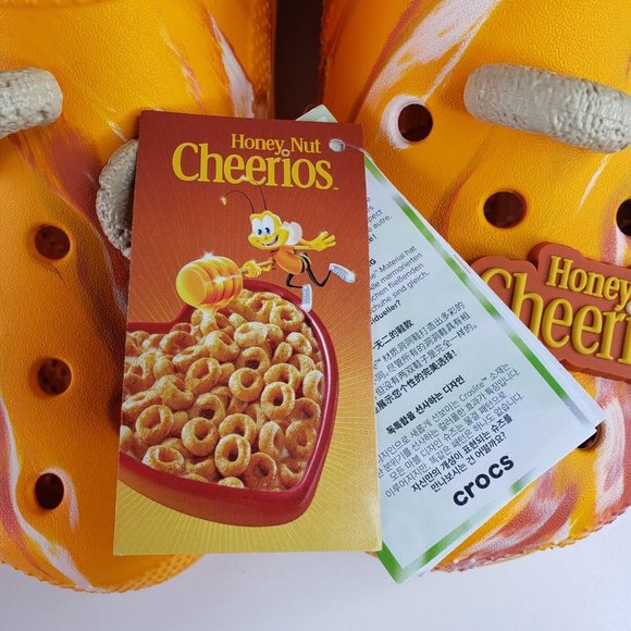 Crocs Classic Clog Honey Nut Cheerios Mens Size 11 Marbled Orange Yellow 207924 - Picture 10 of 11